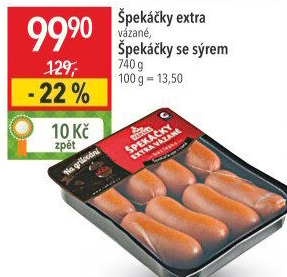 Špekáčky extra vázané Váhala