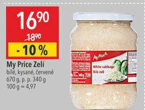 Zelí bílé sterilované My Price