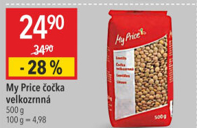 Čočka velkozrnná My Price