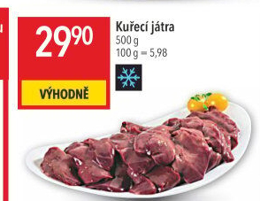 Játra kuřecí mražená