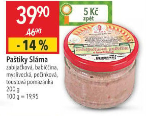 Paštika zabijačková s brusinkami Sláma