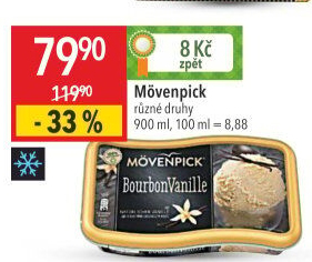 Zmrzlina ve vaničce Mövenpick