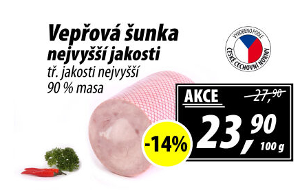 Šunka vepřová nejvyšší jakosti