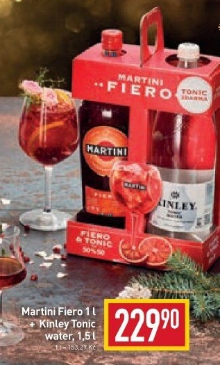 Aperitiv Fiero Martini + Kinley Tonic - dárkové balení