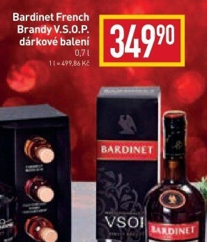 Brandy French Bardinet VSOP - dárkové balení