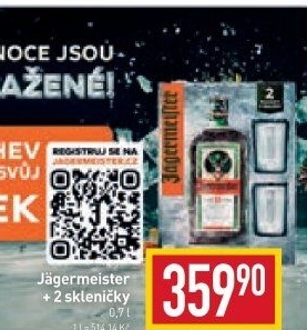 Bylinný likér Jägermeister - dárkové balení