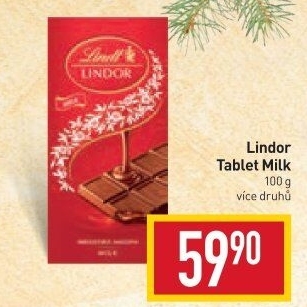 Čokoláda Lindor Lindt