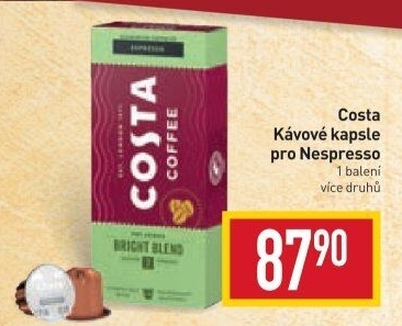 Kapsle kávové Nespresso Costa Coffee
