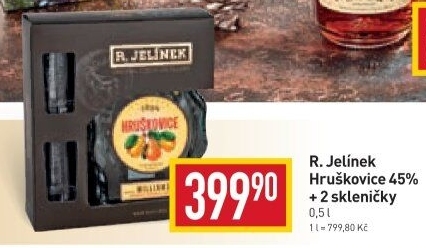 Pálenka Hruškovice Rudolf Jelínek - dárkové balení