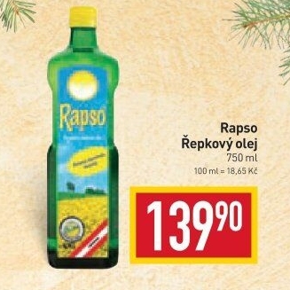 Řepkový olej Rapso