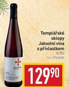 Vína Templářské sklepy Čejkovice - přívlastková