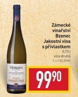 Vína Zámecké vinařství Bzenec - přívlastková