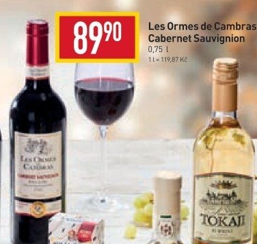 Víno Cabernet Sauvignon Les Ormes de Cambras