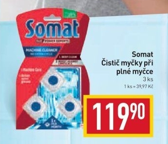Čistič myčky při plné myčce Somat