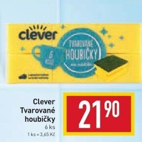Houbička na nádobí tvarovaná Clever