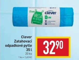 Pytle na odpadky zatahovací 35 l Clever