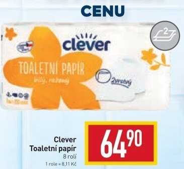 Toaletní papír 2vrstvý Clever