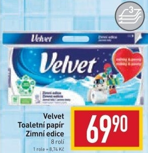 Toaletní papír 3vrstvý Velvet