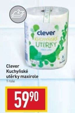 Utěrky kuchyňské 2vrstvé Clever