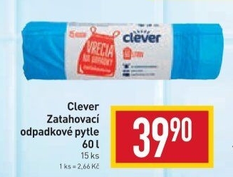 Zatahovací pytle na odpadky 60 l Clever