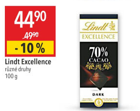 Čokoláda Excellence Lindt