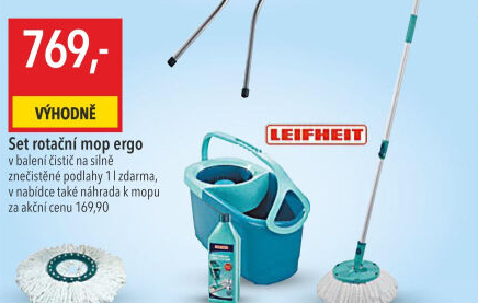 Mop Set Rotation Disc Mop Ergo Leifheit