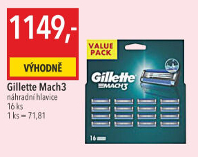 Náhradní hlavice pánské Mach 3 Gillette