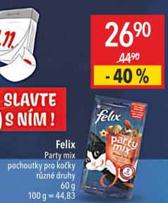 Pamlsky pro kočky Party mix Felix Purina