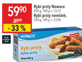 Rybí prsty předsmažené mražené Nowaco