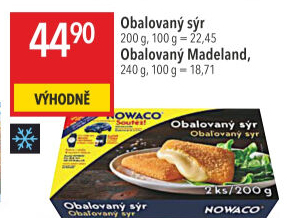 Sýr obalovaný mražený Nowaco