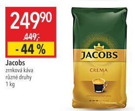Zrnková káva Crema Jacobs