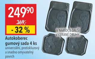Autokoberce gumové