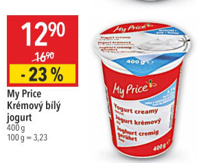 Bílý jogurt krémový My Price