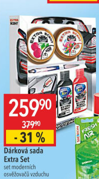 Osvěžovač vzduchu do auta Extra scent Power Air - dárková sada