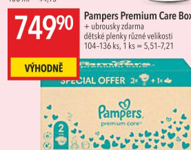 Pleny dětské Pampers Premium Care