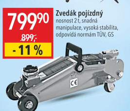 Pojízdný hydraulický zvedák - hever