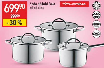Sada nerezových hrnců Fava Florina