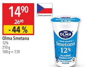 Smetana na vaření Olma 12%