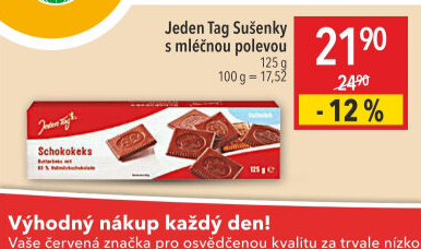 Sušenky polomáčené Jeden Tag