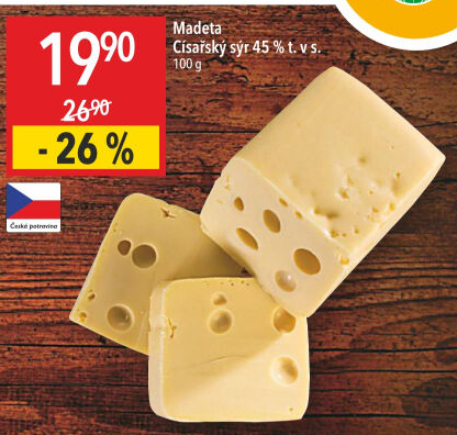 Sýr Císářský 45% Madeta