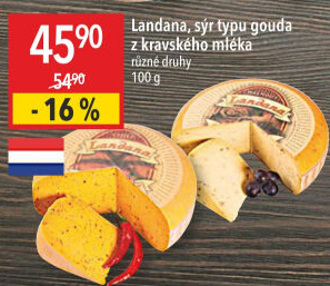 Sýr Gouda kozí ochucená Landana