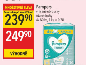 Vlhčené ubrousky dětské Pampers Sensitive