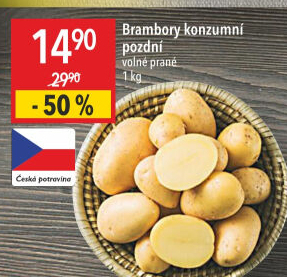 Brambory konzumní pozdní