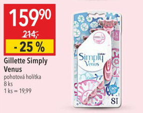 Jednorázová holítka dámská Simply Gillette Venus 3