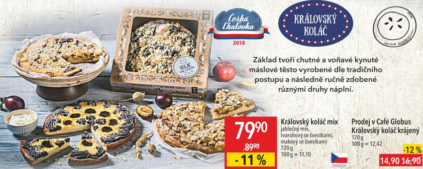 Koláč královský Globus