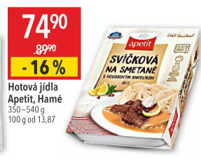 Svíčková na smetaně s brusinkami Apetit