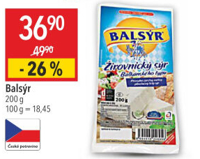 Sýr Balsýr Mlékárna Žirovnice