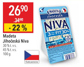 Sýr Niva Jihočeská Fit 30% Madeta