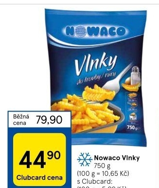 Hranolky vlnky mražené Nowaco