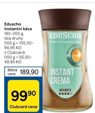 Instantní kávy Eduscho